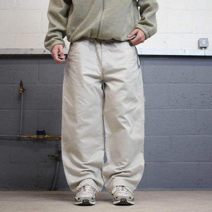 Y2K baggy Wrangler carpenter pants beige Loose wide leg skater style cargo pants