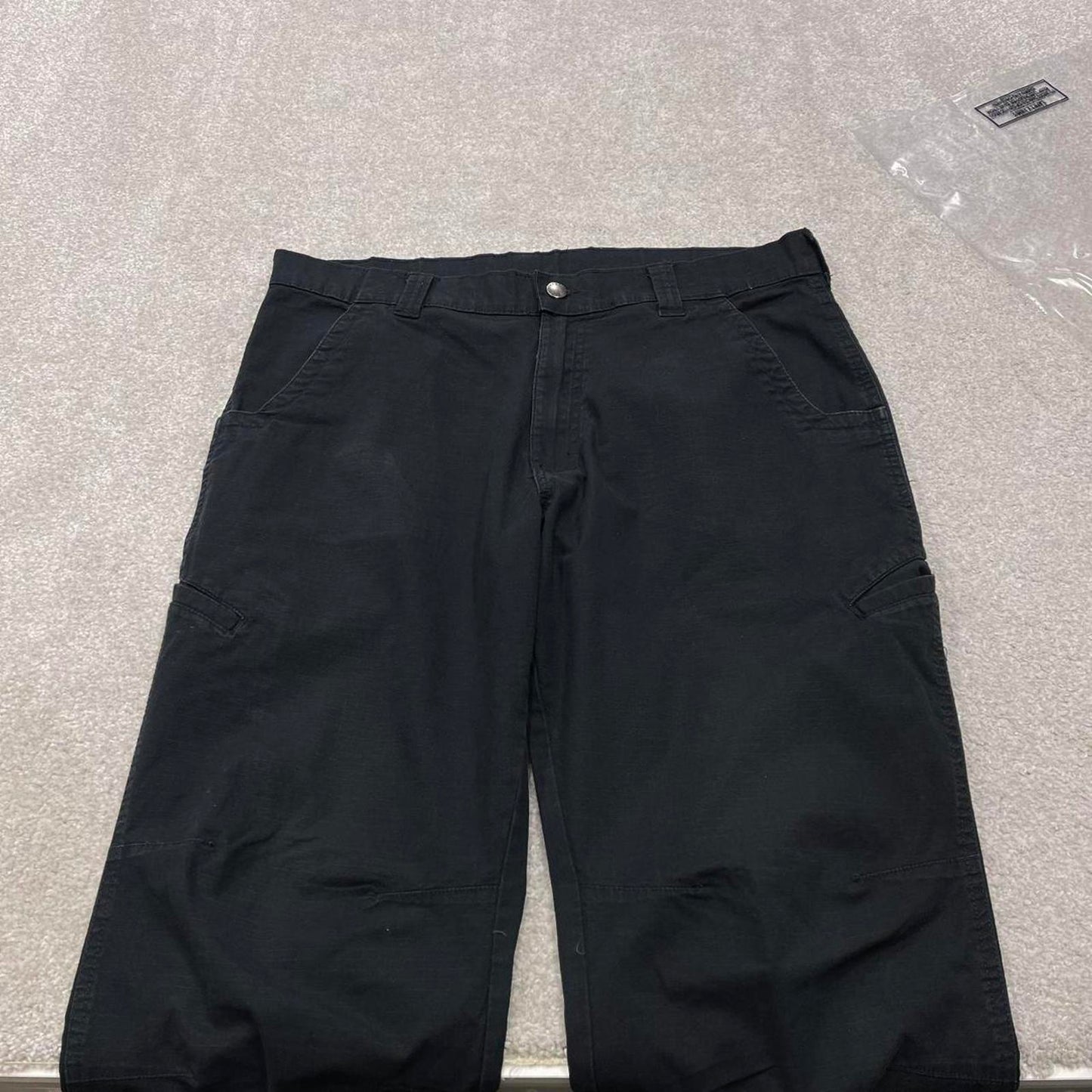 Y2k loose Dickies cargo pants black Lightweight floaty skate style work trousers