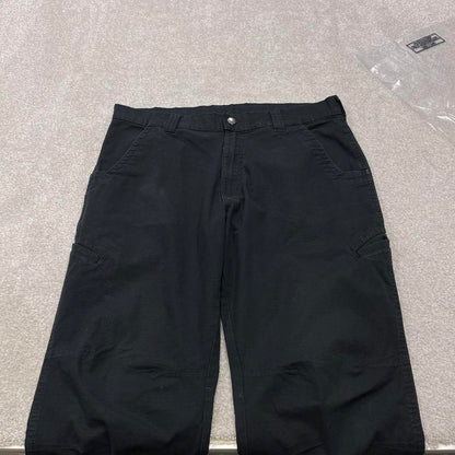 Y2k loose Dickies cargo pants black Lightweight floaty skate style work trousers