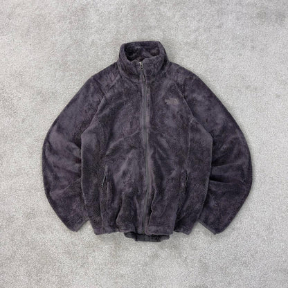 Y2K The North Face technical fleece M Grey Women's full zip teddy bear