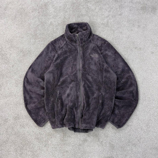 Y2K The North Face technical fleece M Grey Women's full zip teddy bear