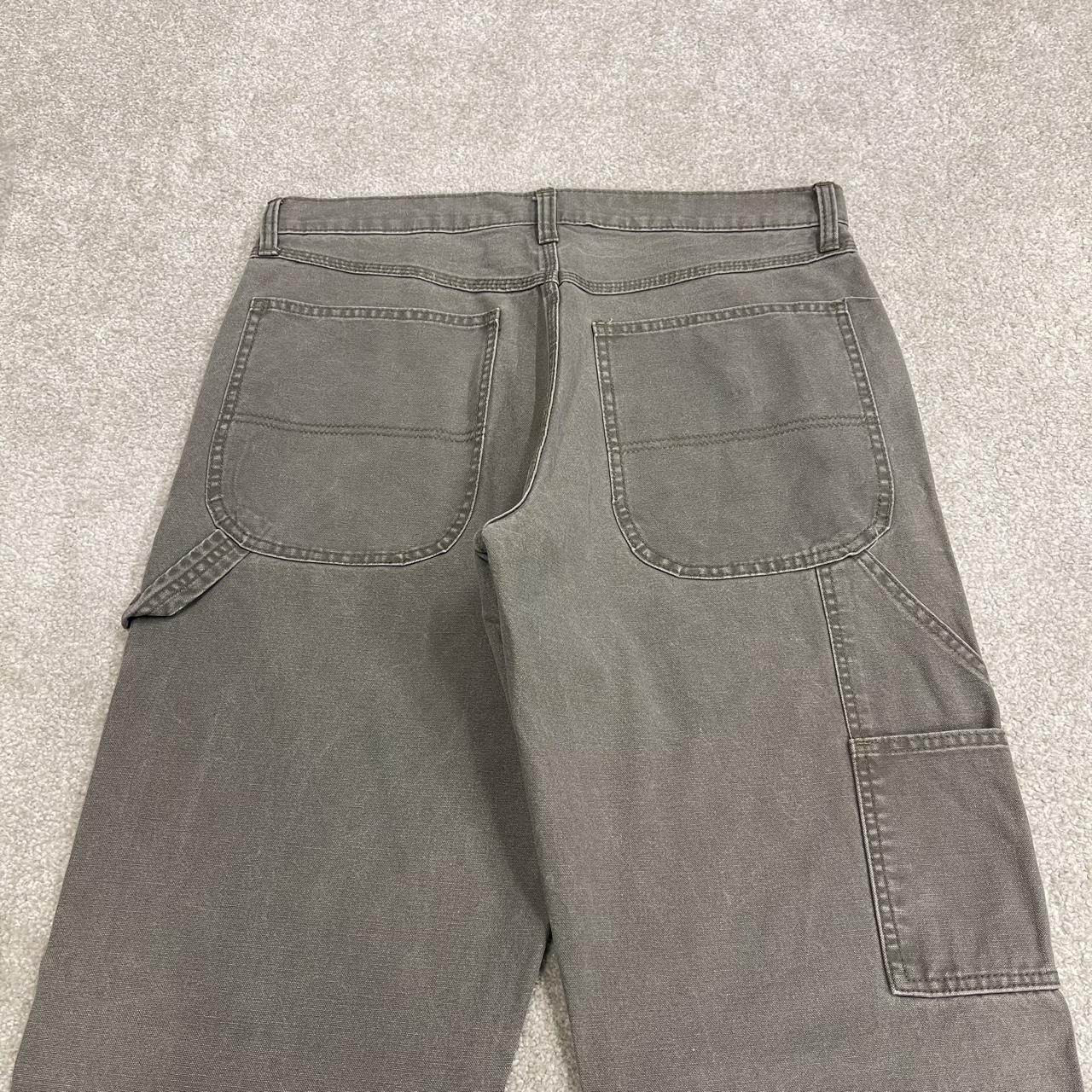 Rustler baggy carpenter jeans y2k loose fit grey 100% cotton canvas skater utility cargo pants