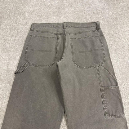 Rustler baggy carpenter jeans y2k loose fit grey 100% cotton canvas skater utility cargo pants