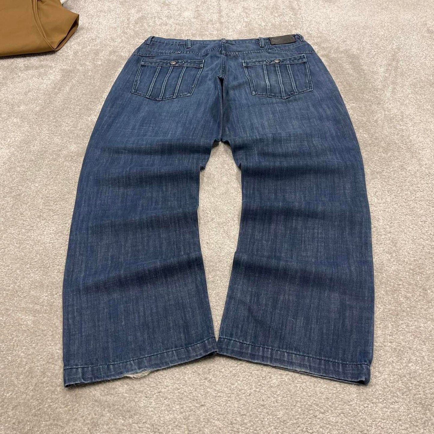 Sean John jeans W38L33 loose blue denim y2k style skater pants casual wear autumn