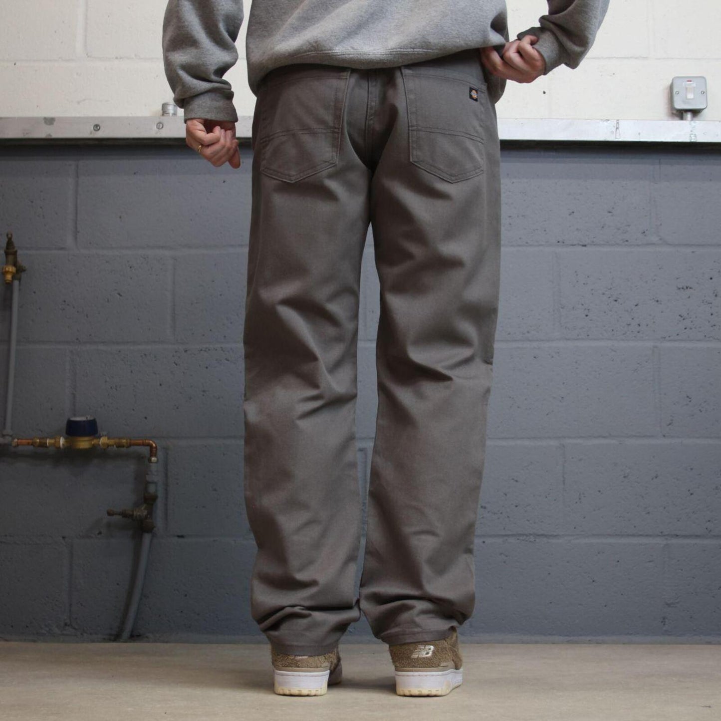 Dickies work pants Y2K grey Slim taper Twill chino skate style trousers