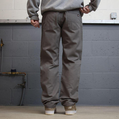 Dickies work pants Y2K grey Slim taper Twill chino skate style trousers