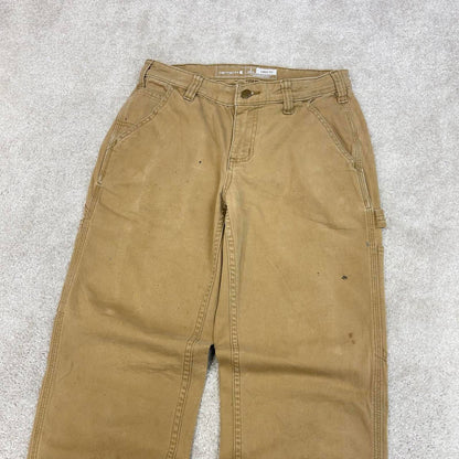 Khaki beige Carhartt carpenter jeans size 2 W28L31 women's y2k 90s style cargos