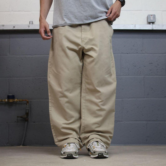 Dickies carpenter work pants khaki Loose leg utility skate trousers
