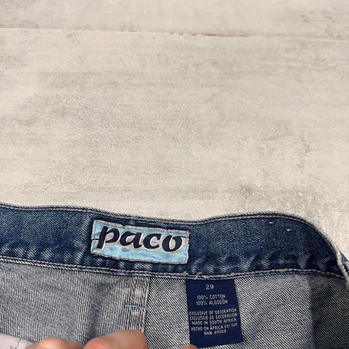Rare vintage Paco jean shorts W31 denim 90s hip hop skater deep pockets jorts
