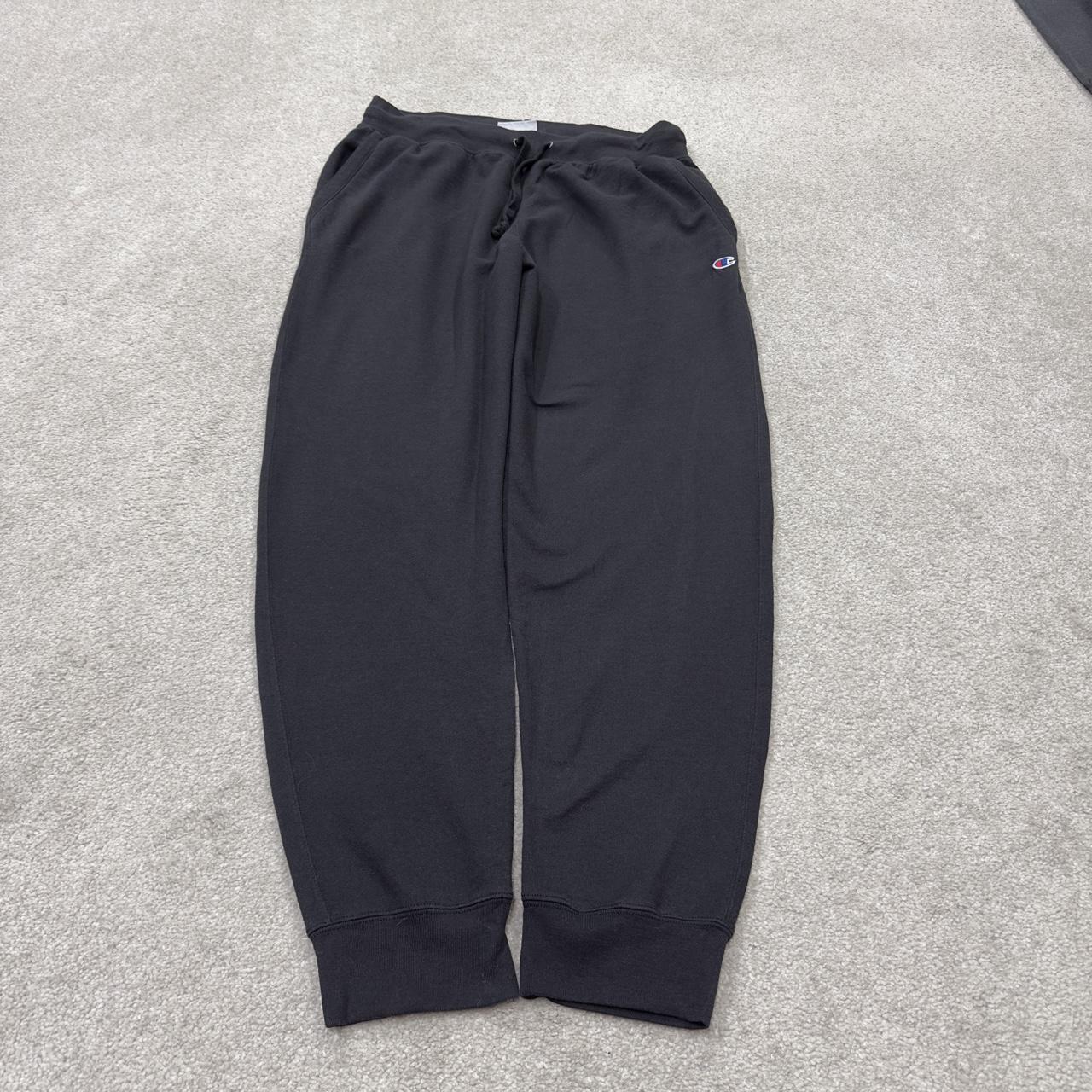 Y2K champion jogging bottoms black XXL Loose leg casual 2000s style joggers