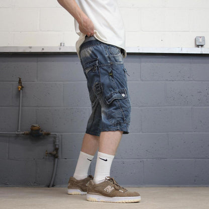 Blue denim Police jorts W32