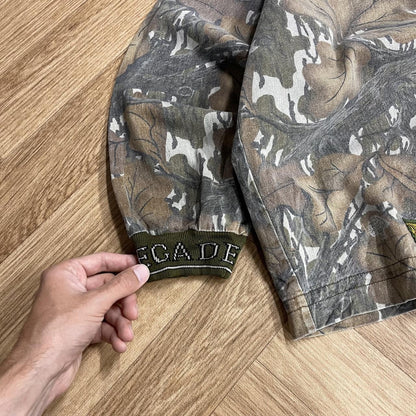 Vintage Renegade camo paintball jersey 90s Boxy fit Mossy Oak camouflage long-sleeved drill top