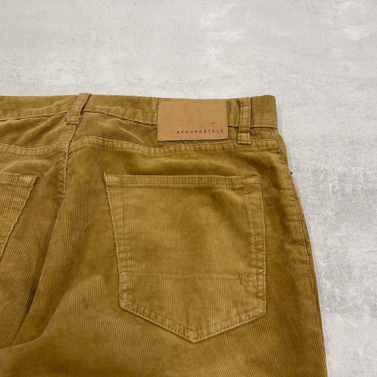 Tan Aeropostale corduroy trousers W32L32 skinny cord pants