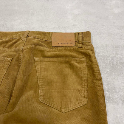 Tan Aeropostale corduroy trousers W32L32 skinny cord pants