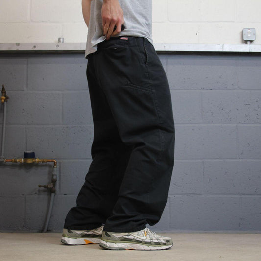 Dickies carpenter work pants faded black Loose twill chino cargo skate style trousers