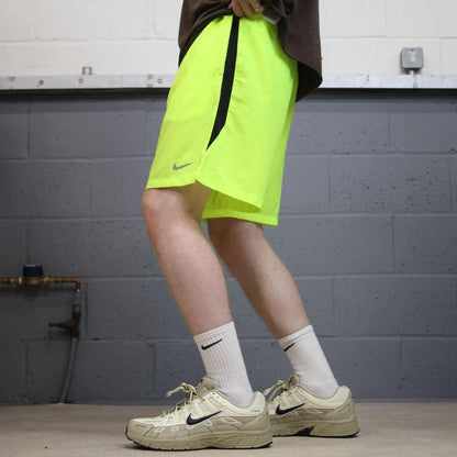 Nike sports shorts y2k loose yellow green Casual style comfy loose floaty summer gym shorts