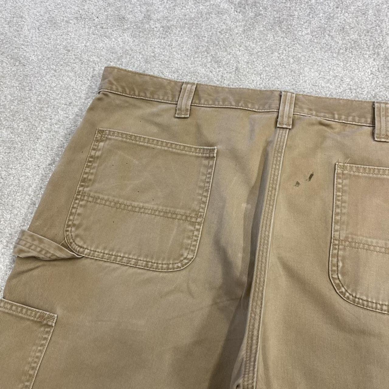 Carhartt carpenter shorts y2k tan Loose skater style canvas cargo work jorts