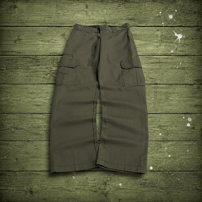 Dickies cargo pants y2k green Slim straight leg chino skater style trousers