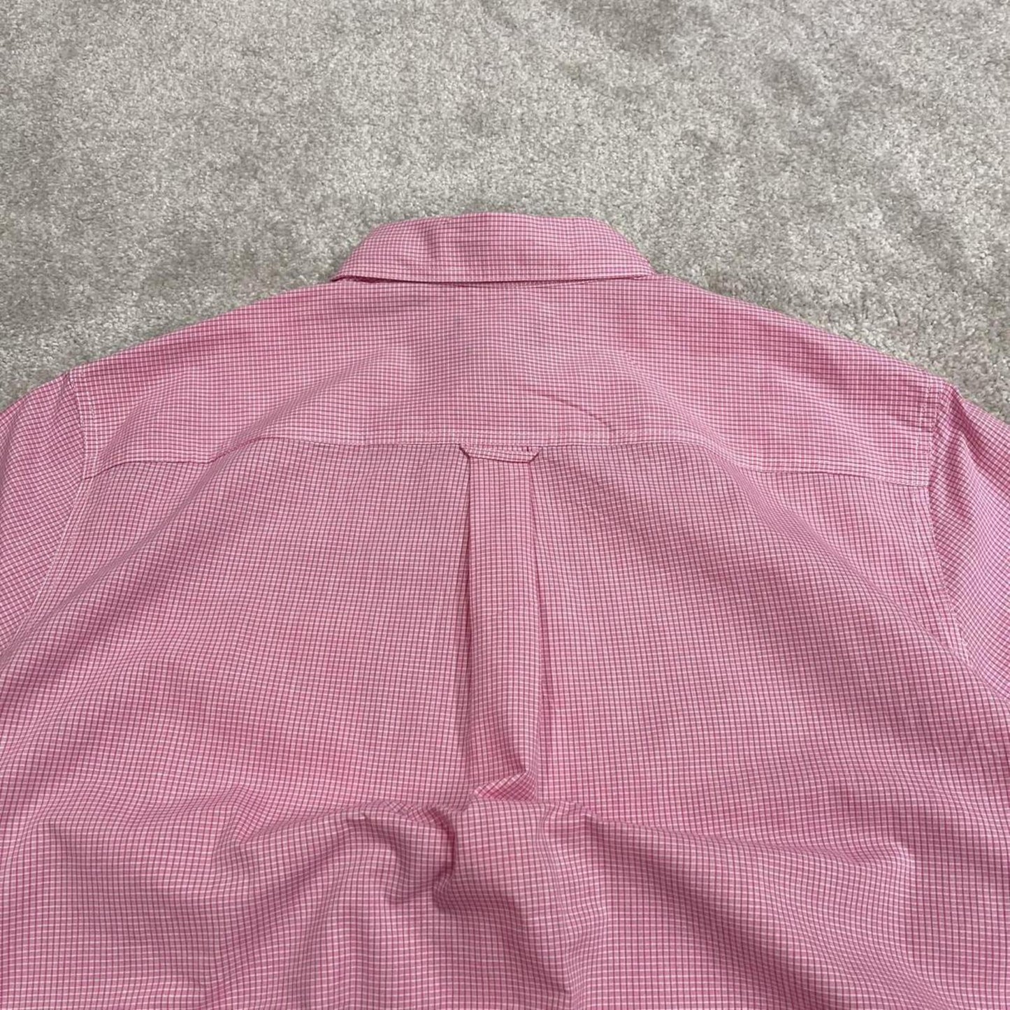 CHAPS checkered short sleeve shirt pink Surf style check shirt summer festival