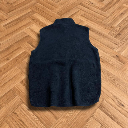 Y2K Colombia teddy bear fleece gilet Men’s black full zip autumn sleeveless pile fleece