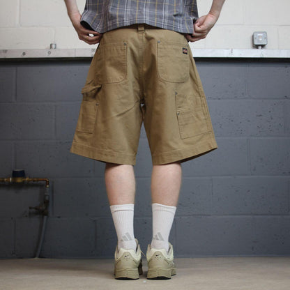 Jesse James baggy surf shorts y2k carpenter tan Loose canvas loose leg summer festival jorts
