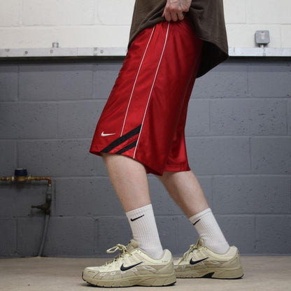 Nike sports shorts y2k loose red Basketball style comfy loose floaty summer gym shorts