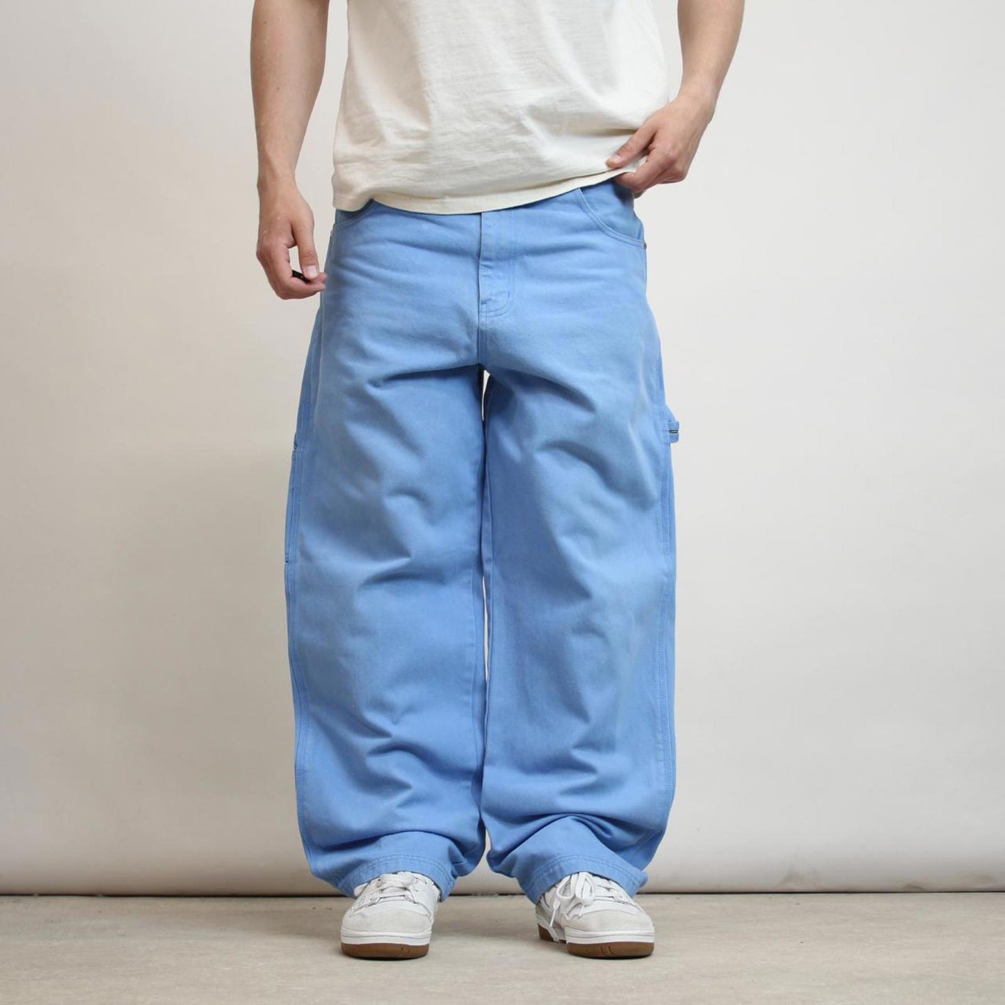 Baggy PJ carpenter jeans W36 L31 blue wide leg heavy denim 90s style skater cargos