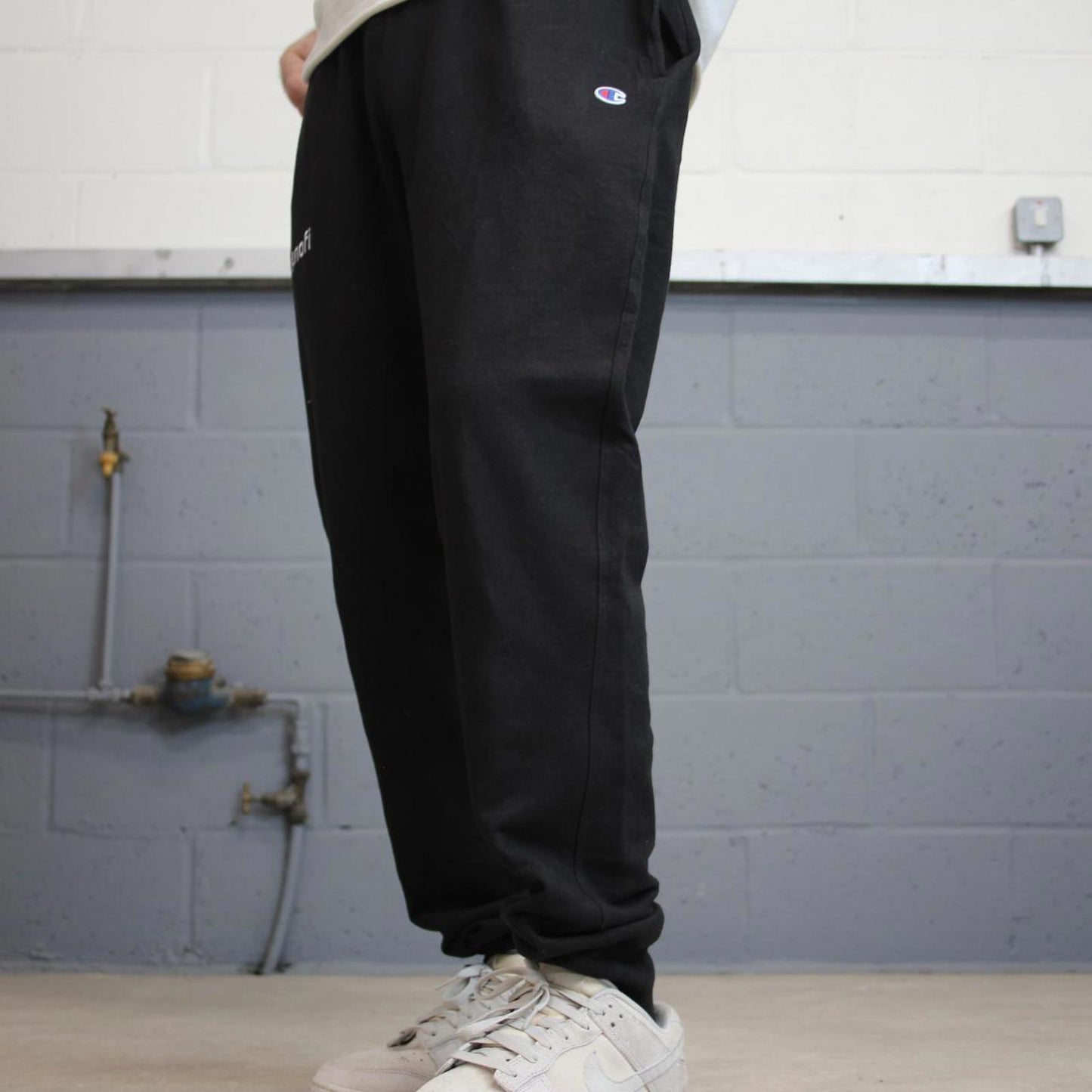 Vintage y2k black Champion joggers M loose jogger sweatpants embroidered logo