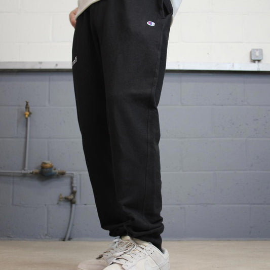Vintage y2k black Champion joggers M loose jogger sweatpants embroidered logo