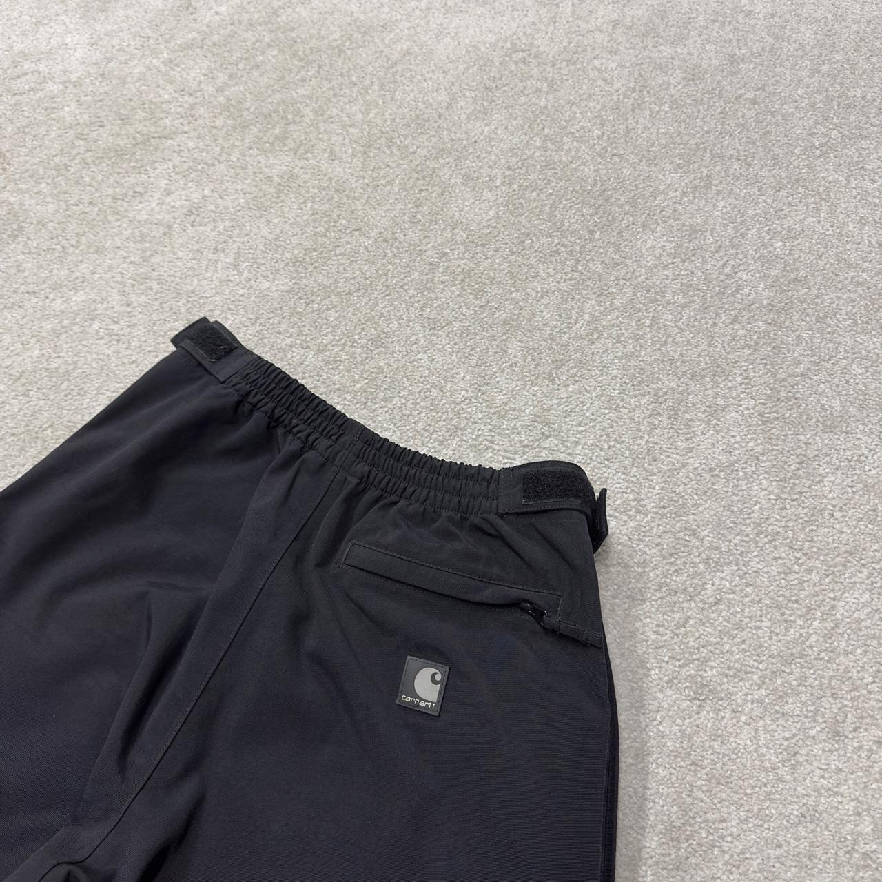 Carhartt baggy waterproof trousers wide leg black rain pants hiking snow pants outdoors technical