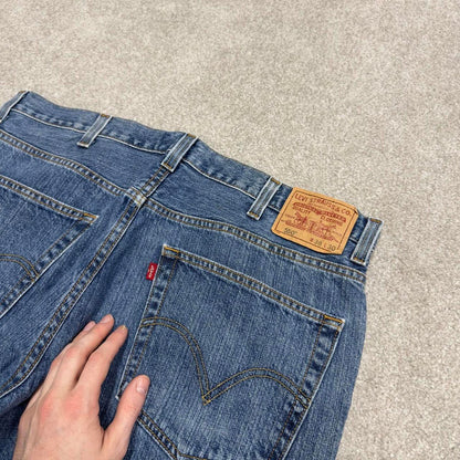 Vintage 00s Levis 550 relaxed fit baggy jeans blue Loose wide leg denim pants