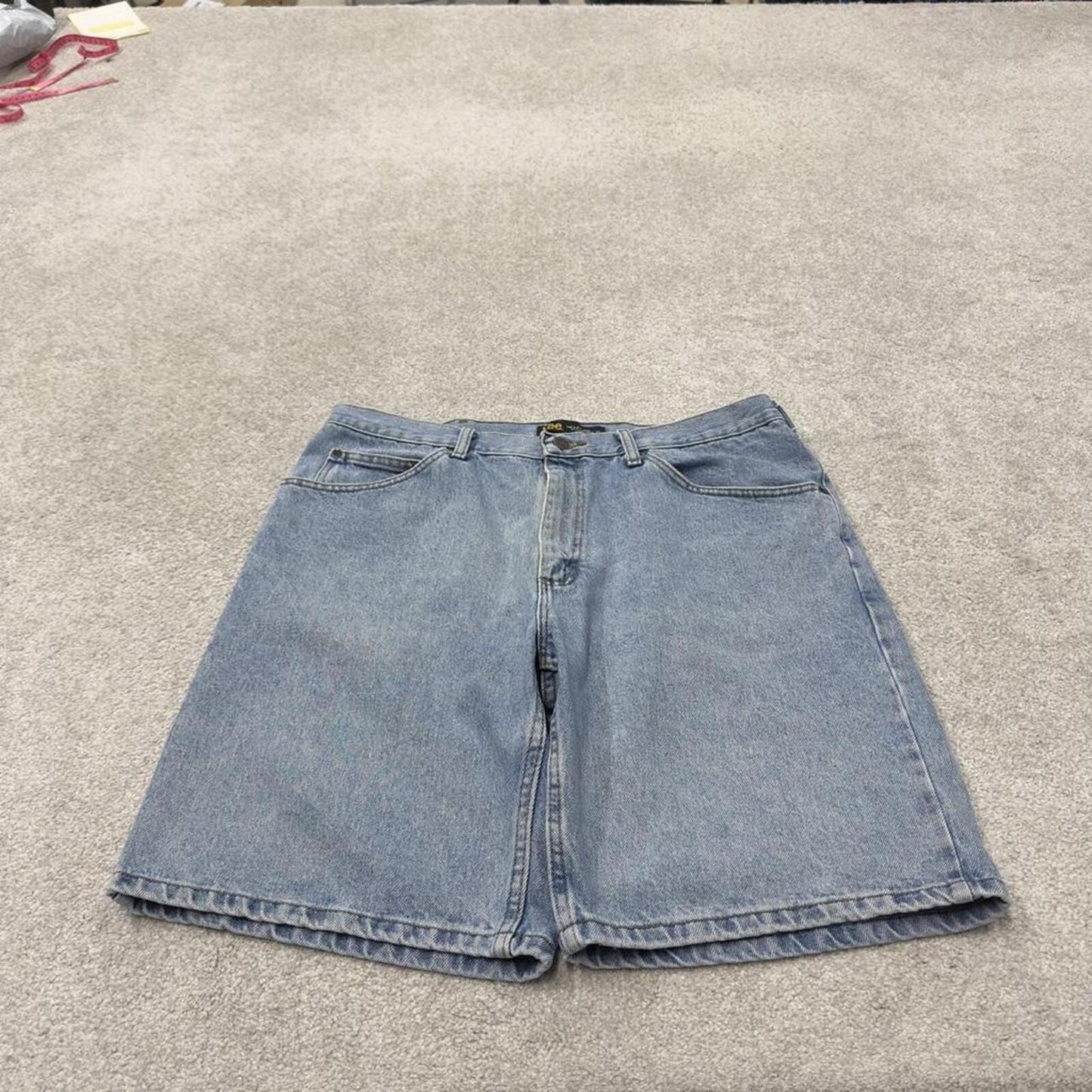 Lee denim shorts Y2K loose blue Loose leg skater style surf jorts