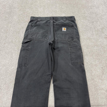 Vintage Carhartt carpenter pants y2k relaxed black Straight leg 100% cotton skater style workwear
