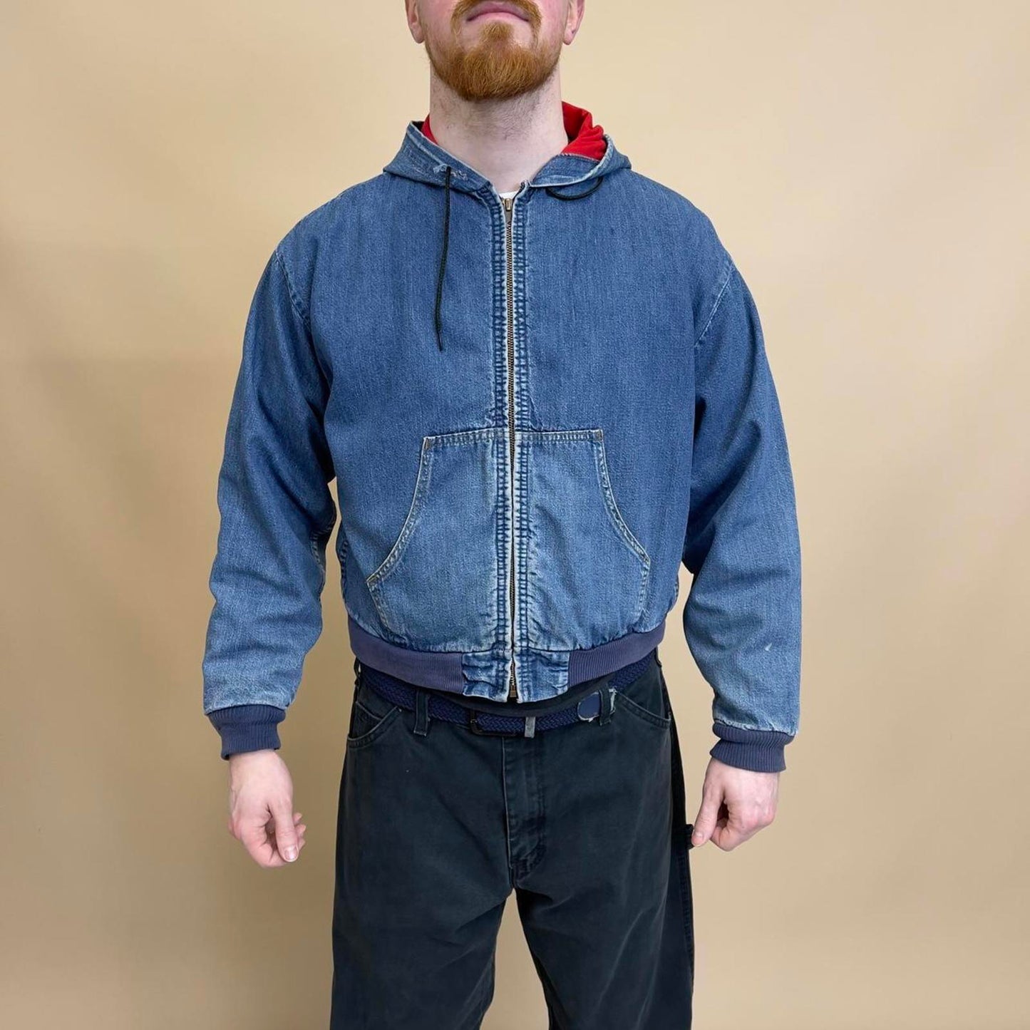 Vintage denim Carhartt active jacket cropped XS 1960s/70s blue denim active
