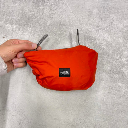 Orange packable North Face Hydrenalite jacket Boys Large y2k style hooded full zip windbreaker coat