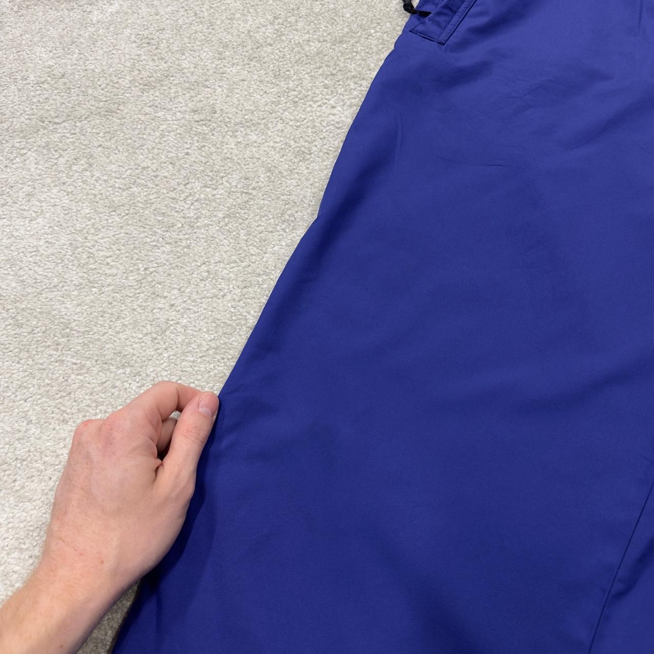 The north face y2k tracksuit bottoms blue Loose leg embroidered logo 2000s style track pants