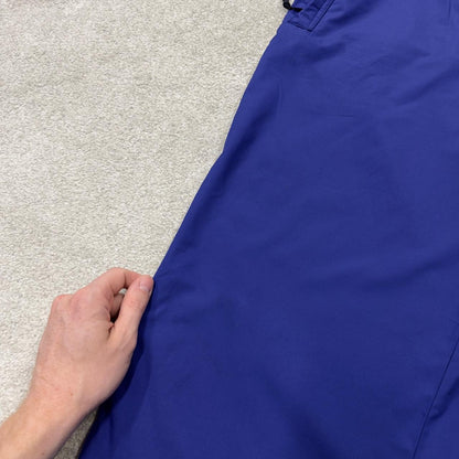 The north face y2k tracksuit bottoms blue Loose leg embroidered logo 2000s style track pants