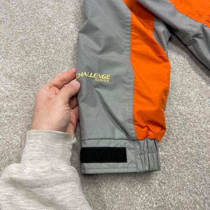 Y2k Columbia technical ski windbreaker jacket orange snow boarding jacket snow skirt adjustable
