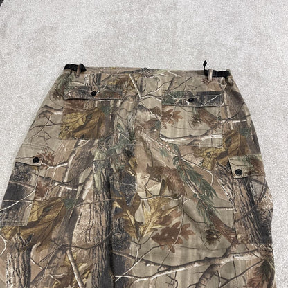 Realtree baggy camo cargo pants wide leg Y2K khaki Gander loose fit camouflage outdoors trousers