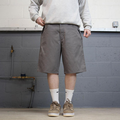 Y2k baggy Dickies shorts skater style grey Loose wide leg chino summer festival shorts