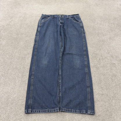 Vintage Lee carpenter jeans loose leg y2k blue Loose straight leg skater utility workwear cargo