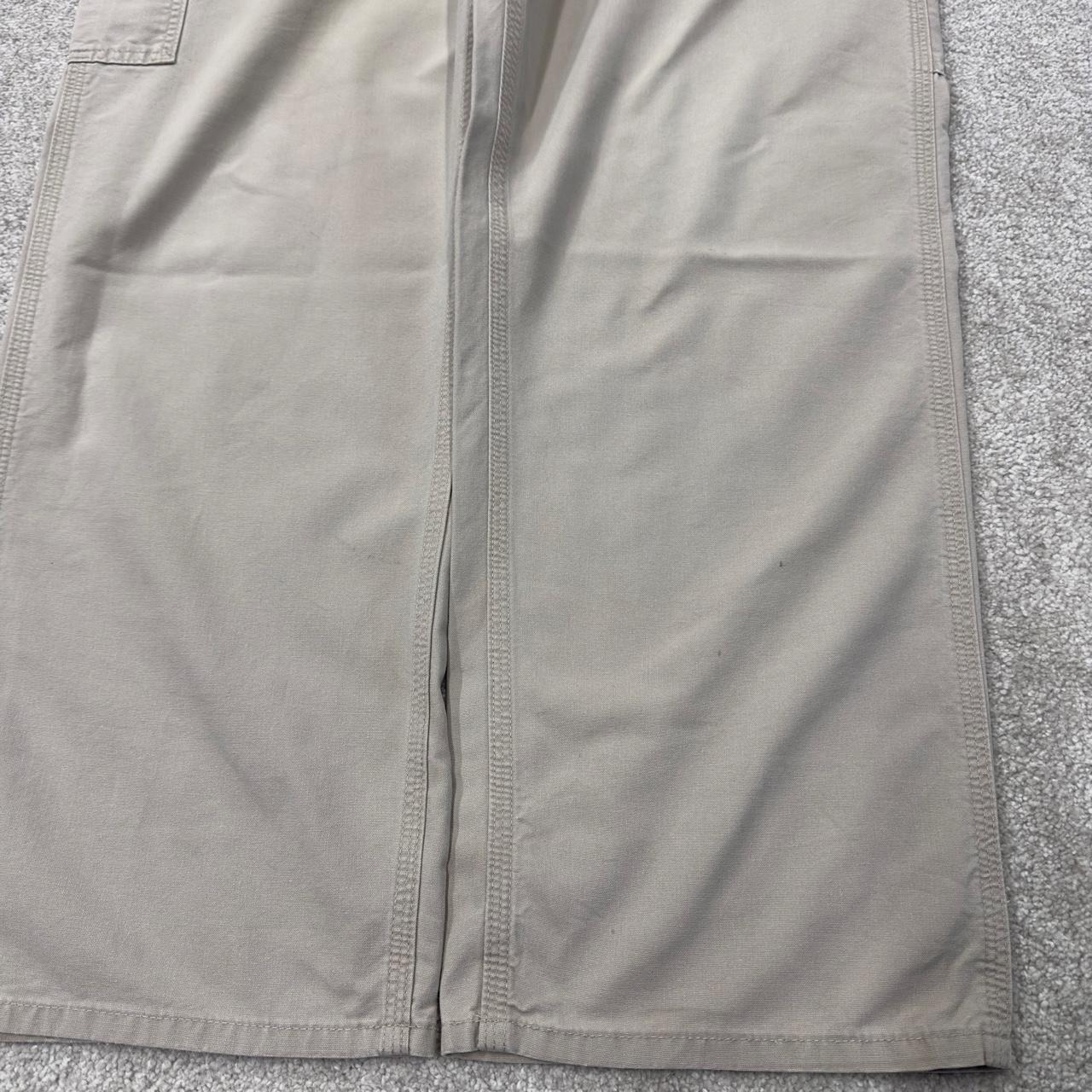 baggy vintage Carhartt carpenter pants beige y2k Loose leg 2000s style skater workwear cargos