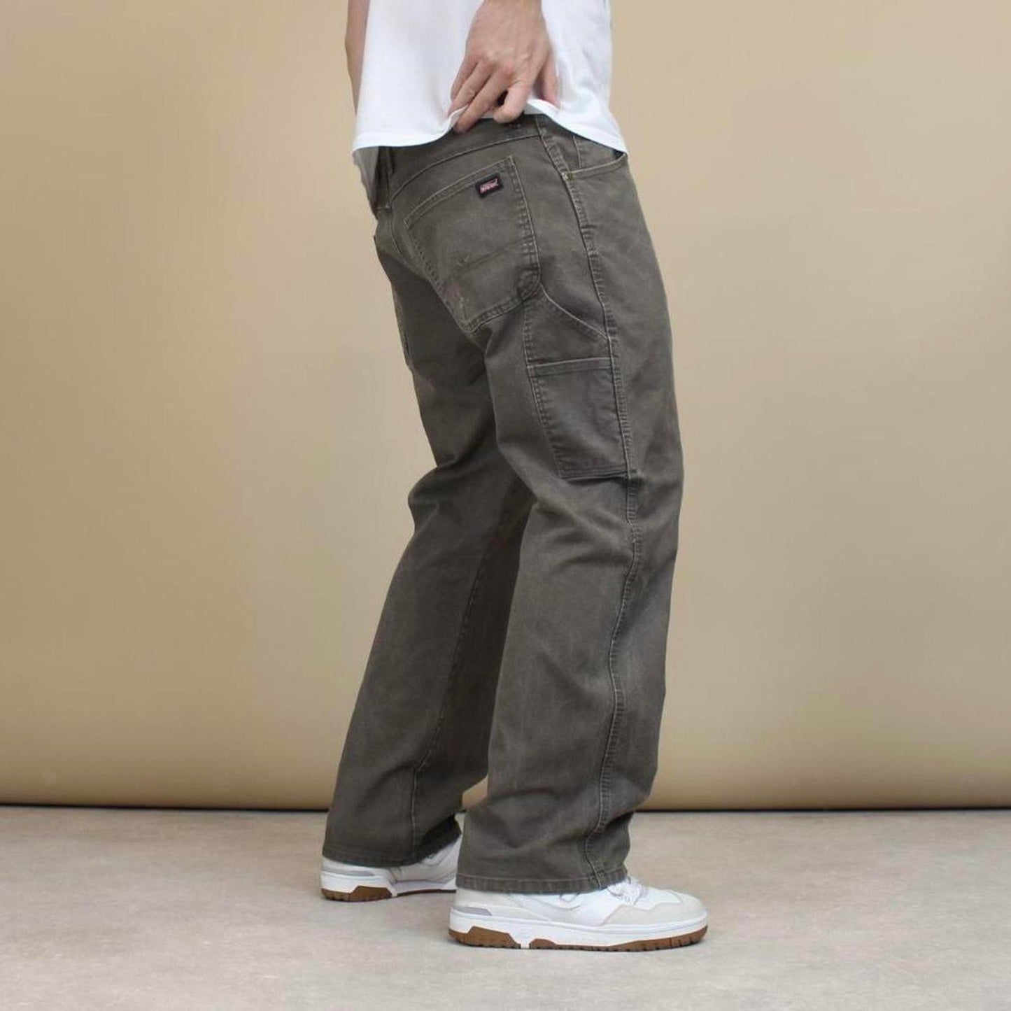 Khaki Dickies carpenter jeans W38L28 canvas cargo skate style pants