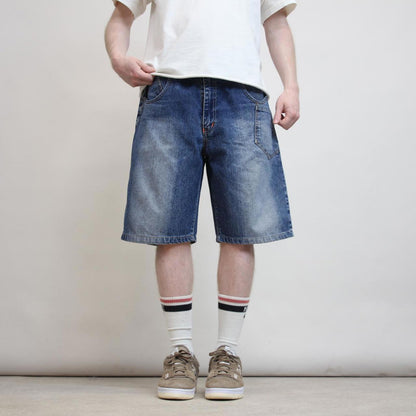 Baggy denim jorts W36 loose skater style hip hop shorts