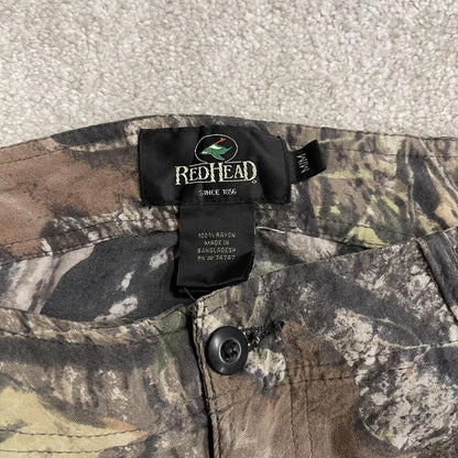 Baggy camo cargo pants brown RedHead Mossy Oak lightweight Rayon floaty camouflage cargos