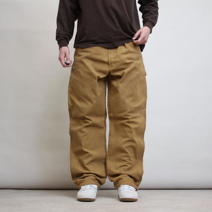 Tan Dickies carpenter jeans W40L32 Loose heavy canvas baggy cargo skate pants