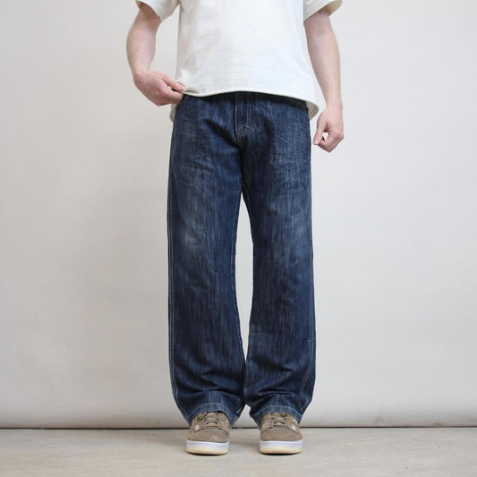 Mens Southpole jeans W36 L30 blue denim 90s style skater jeans