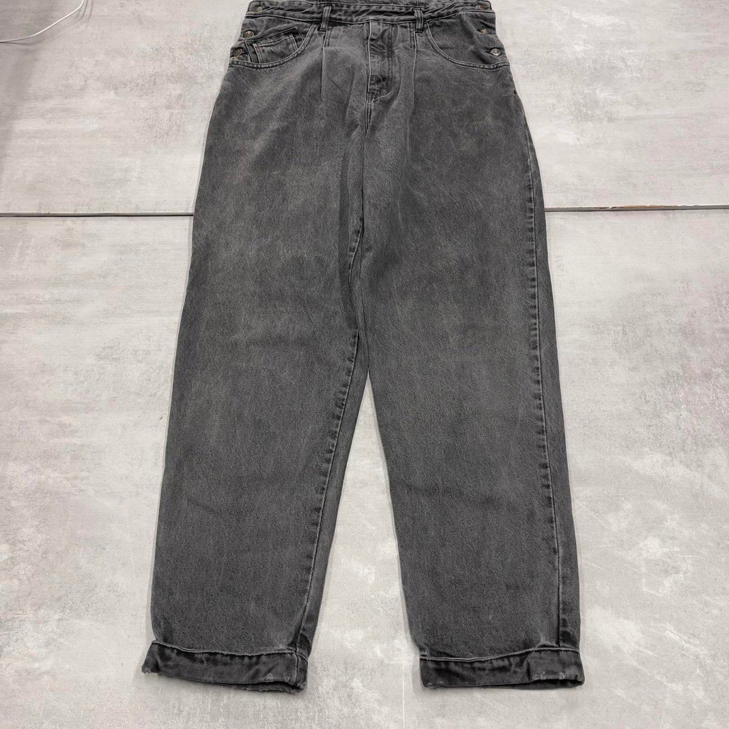 Vintage baggy No Exit dungarees W32L32 black mens denim overalls