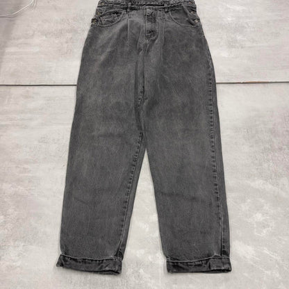 Vintage baggy No Exit dungarees W32L32 black mens denim overalls