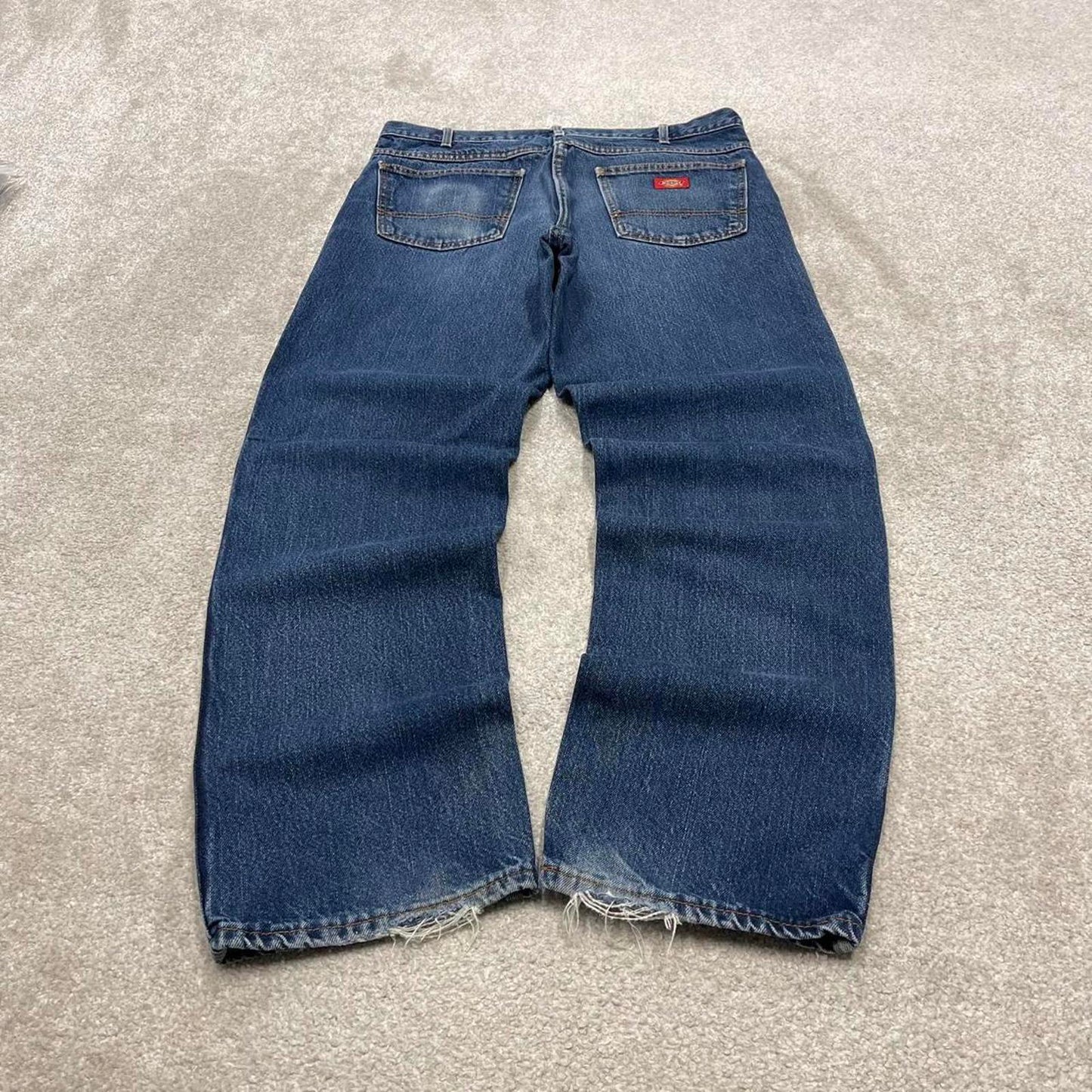 Vintage Dickies jeans loose y2k W34L32 blue denim 90s skater style 5 pocket pants